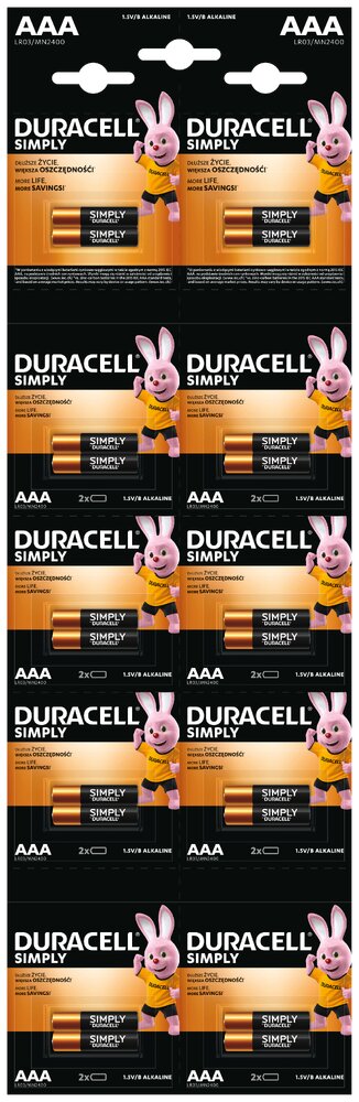 bateria alkaliczna Duracell HDBC LR03 AAA (blister 10x2) - 20 sztuk bateria alkaliczna Duracell HDBC LR03 AAA (blister 10x2) - 20 sztuk