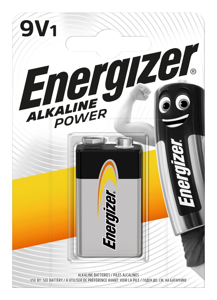 Bateria alkaliczna 6LR61 9V (R9*) Energizer Alkaline Power - 1 sztuka  (blister) - sklep internetowy