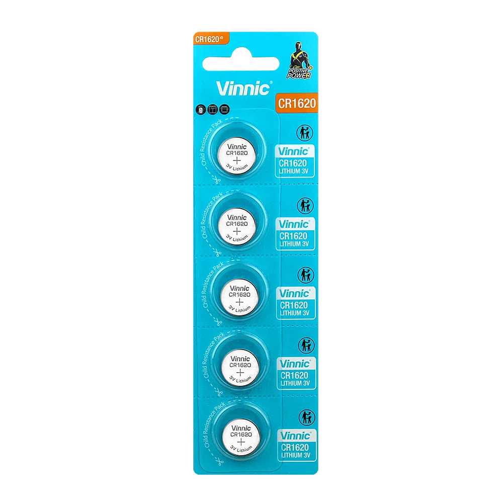 Lithiová baterie Vinnic CR1620 - 5 jednotek
