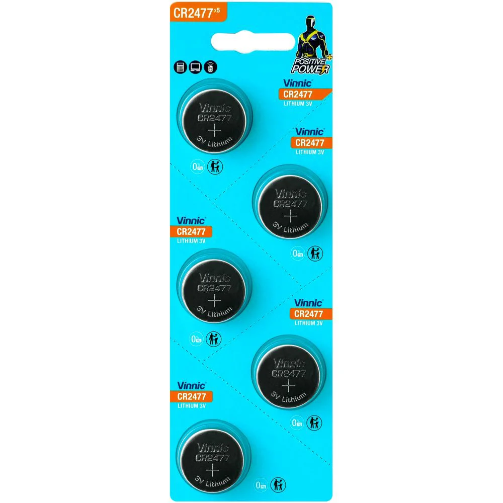Lítiová batéria Vinnic CR2477 - 5 kusov