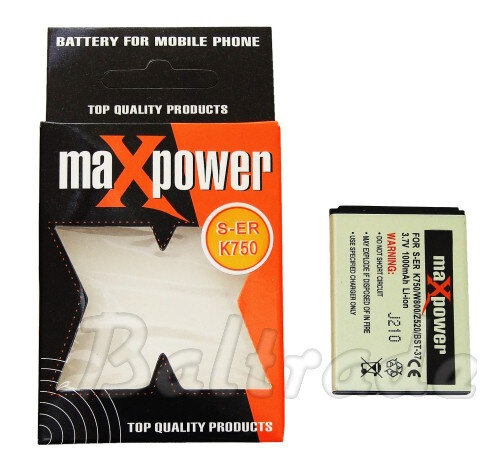 Bateria maXpower do Sony Ericsson K750/D750/W810 Li-ion 1000mAh