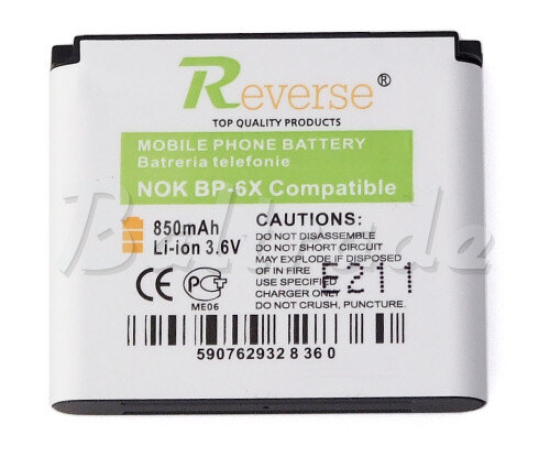 1800mAh BP-6X BL-5X Li-ion Phone Battery For Nokia 8860 8800 Sirocco N73i - Foto 6