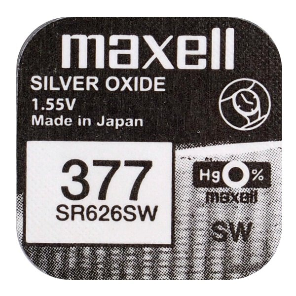 bateria srebrowa mini Maxell 377 / SR626SW / SR66 - 10 sztuk