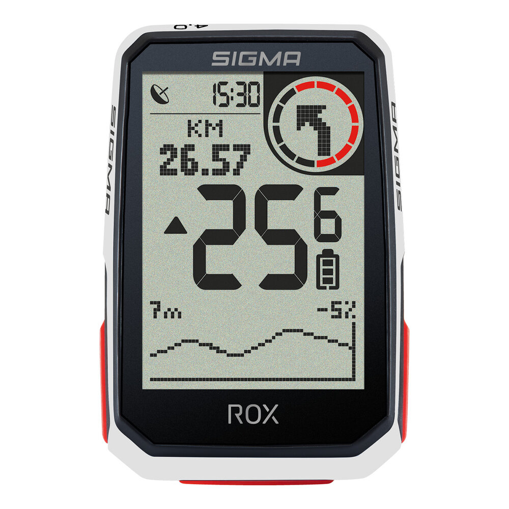 Bezprzewodowy licznik rowerowy / komputer z GPS Sigma ROX 4.0 Sensor Set BIAŁY 01065