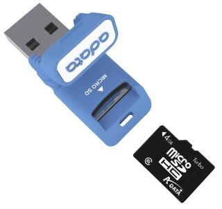 karta pamięci A-DATA microSDHC 4GB + czytnik USB