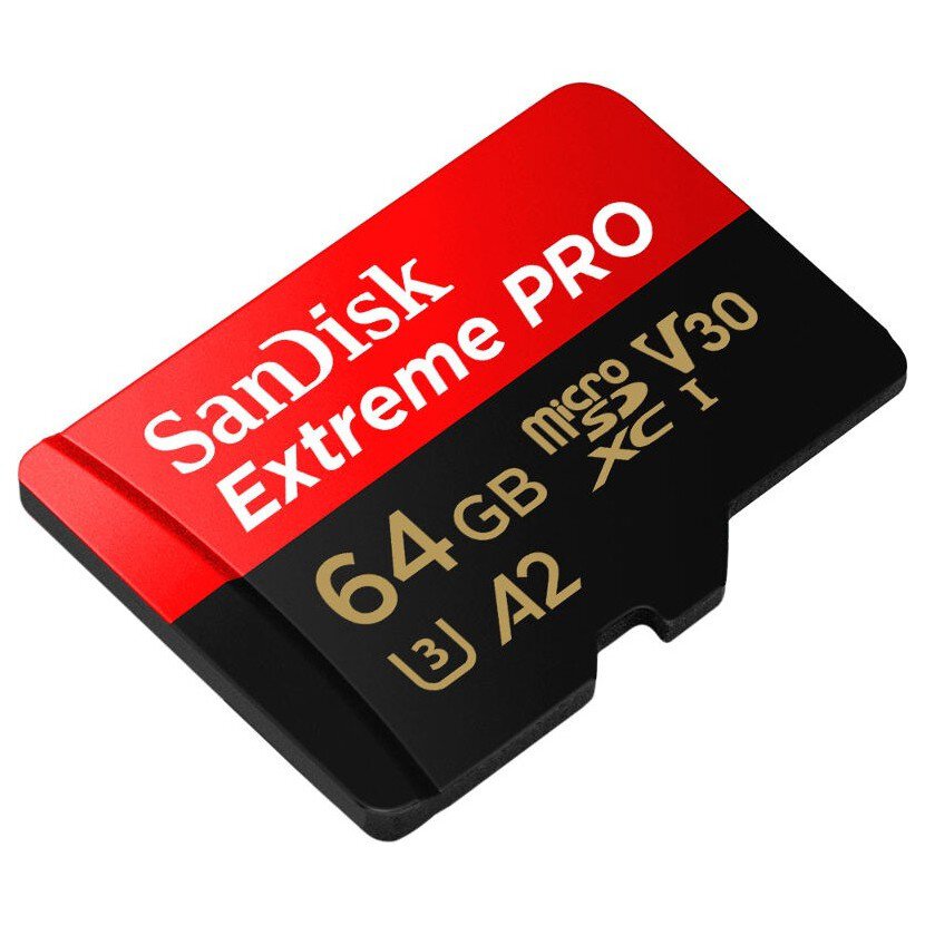 Karta pamięci SanDisk microSD (microSDXC) 64GB Extreme PRO 170MBs / 90MB/s UHS-I U3 V30 A2