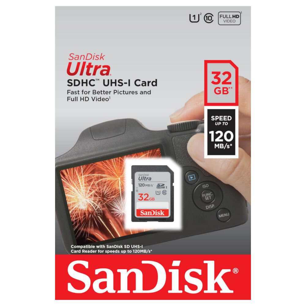 Karta pamięci SanDisk SDHC 32GB Ultra 120MB/s - sklep internetowy hurt ...