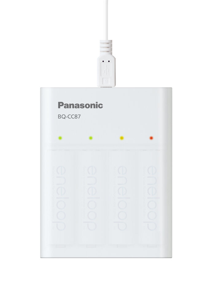 Panasonic Eneloop BQ-CC87 USB + 4 x R6/AA Eneloop 2000mAh BK-3MCDE
