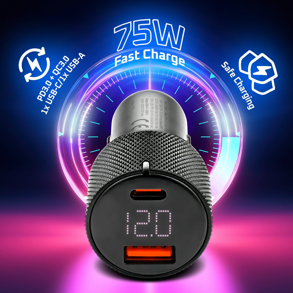 everActive 75W 1xUSB 1xUSB-C CC-50Q