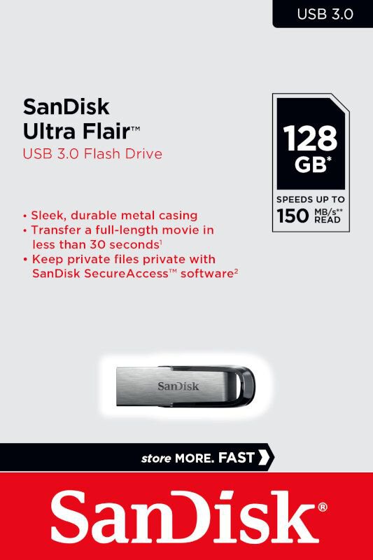 Pendrive USB 3.0 SanDisk ULTRA FLAIR 128GB