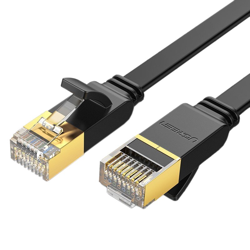 Płaski kabel sieciowy z metalowymi wtyczkami U/FTP Ethernet RJ45 Cat. 7 do 10Gbps Ugreen 11265B 10m