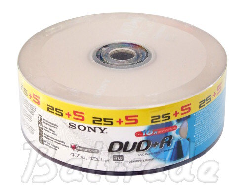 Płyty DVD+R 4,7GB 16X SONY SP25+5