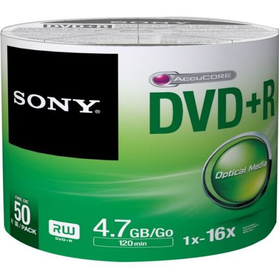 Płyty DVD+R 4,7GB 16X SONY SP50