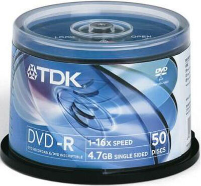 Płyty DVD-R 4,7GB 16X TDK cake 50