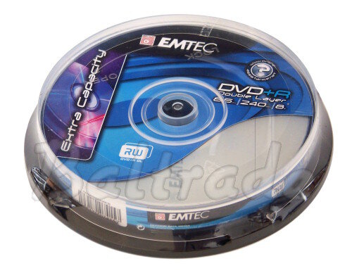 Płyty DVD+R DL 8,5GB 8X EMTEC CAKE10