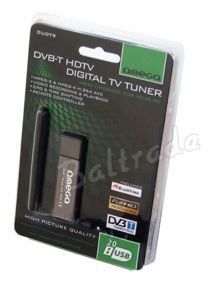 Tuner USB DVB-T Omega T900 Slim HD - sklep internetowy hurt.com.pl