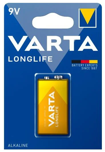 Alkalická baterie Varta Longlife 9V balená 1 kus v blistru