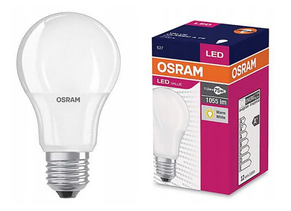Żarówka LED OSRAM E27 10W LED VALUE CLASSIC A 75 Biała Ciepła 2700K