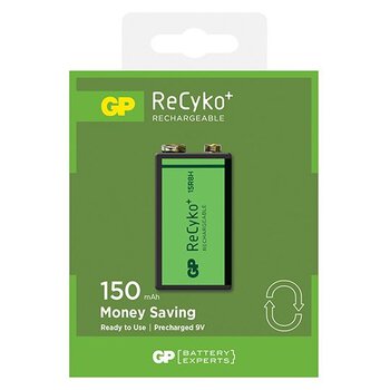 1 akumulatorek 6F22/9V GP ReCyko+ 150 Series 150mAh