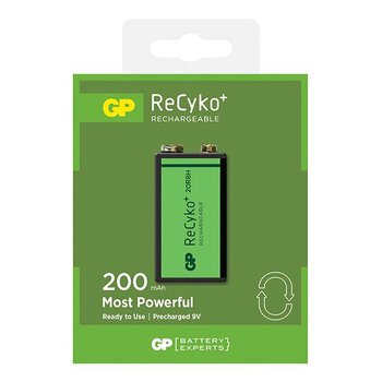 1 akumulatorek 6F22/9V GP ReCyko+ 200 Series 200mAh