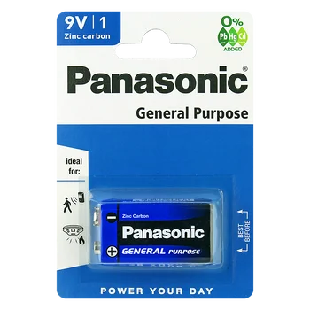 1 x bateria 6F22 / 9V Panasonic General Purpose (blister)