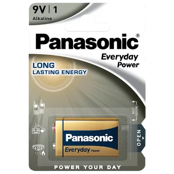 Bateria 9V alkaliczna Panasonic Everyday Power pakowana po 1 sztukę w blistrze