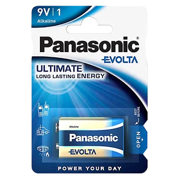 Bateria 9V alkaliczna Panasonic Evolta pakowana po 1 sztukę w blistrze