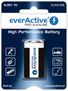 Bateria 9V alkaliczna everActive - 1 sztuka