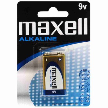 1 x bateria alkaliczna Maxell Alkaline 6LR61 / 9V