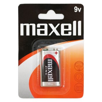 1 x bateria cynkowo-węglowa Maxell 6f22 / 9V (blister)