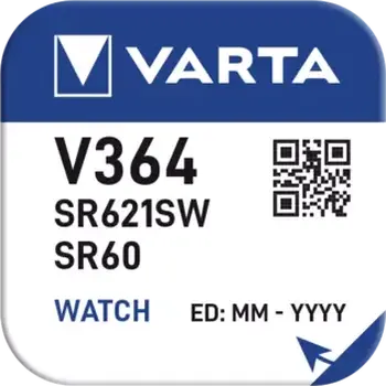 1 x bateria srebrowa (zegarkowa) 364 VARTA (SR621SW) Bat.