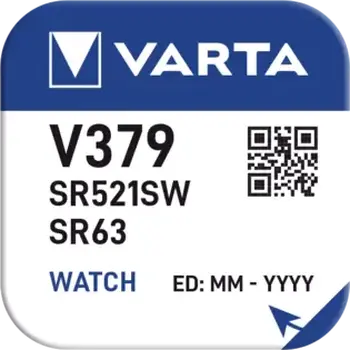 1 x bateria srebrowa (zegarkowa) 379 VARTA (SR521SW) Bat.