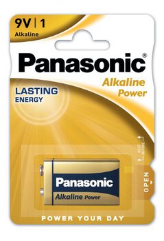 1 x Panasonic Alkaline Power 6LR61 / 9V (blister)