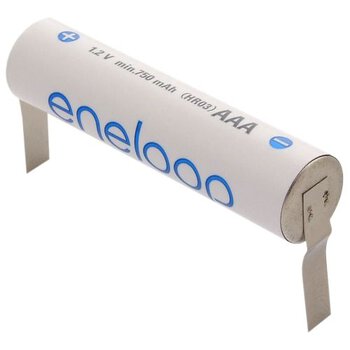 1 x Panasonic Eneloop R03/AAA 800mAh z przygrzanymi blaszkami typ:U