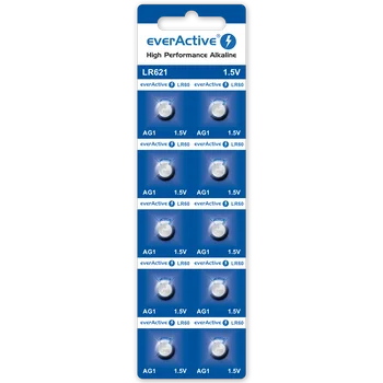 10 x bateria alkaliczna mini everActive AG1 G1 LR621 LR60