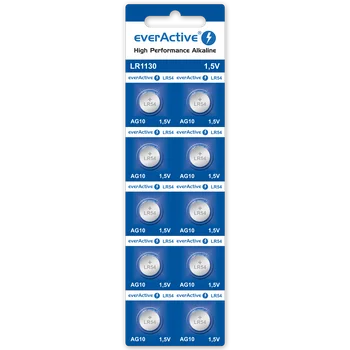10 x bateria alkaliczna mini everActive AG10 G10 LR1130 LR54