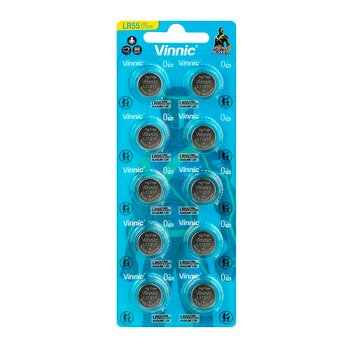 10 x bateria alkaliczna mini Vinnic G8 / AG8 / LR55 / LR1121 / LR1120