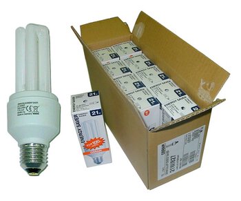 10 x świetlówka kompaktowa Osram Energy Saver 21W/E27