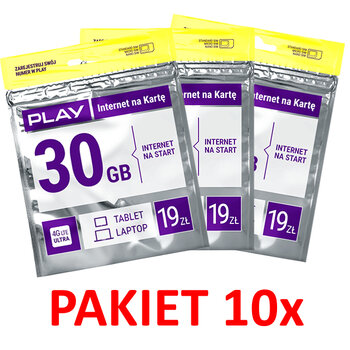 10x starter Play Online LTE 3GB 19zł