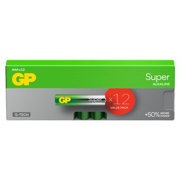 12 x bateria alkaliczna GP Super Alkaline G-TECH LR03 / AAA (kartonik)