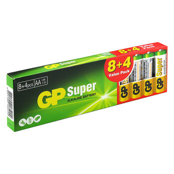 12 x bateria alkaliczna GP Super Alkaline LR6 / AA