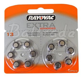 12 x baterie do aparatów słuchowych Rayovac Extra Advanced 13