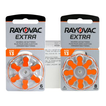 120 szt x baterie do aparatów słuchowych Rayovac Extra 13