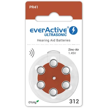 120 x baterie do aparatów słuchowych everActive ULTRASONIC 312