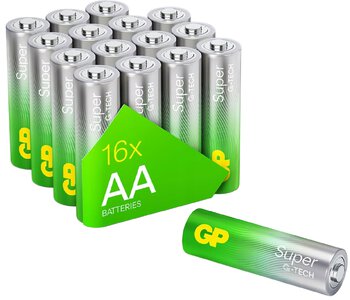 16 x bateria alkaliczna GP Super Alkaline G-TECH LR6 / AA