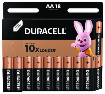 bateria alkaliczna Duracell Basic LR6 AA (blister) - 18 sztuk