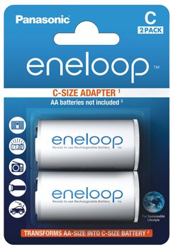 2 x Adaptor eneloop R14/C (z R6 AA na R14) 2BL