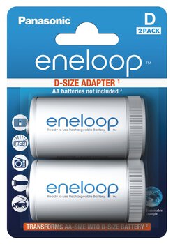 2 x Adaptor eneloop R20/D (z R6 AA na R20) 2BL