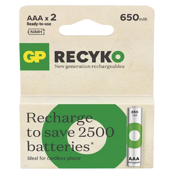 2 x akumulatorki AAA / R03 Ni-MH GP ReCyko 650mAh