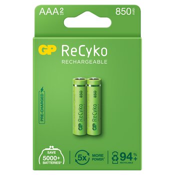 2 x akumulatorki AAA / R03 Ni-MH GP ReCyko 850mAh
